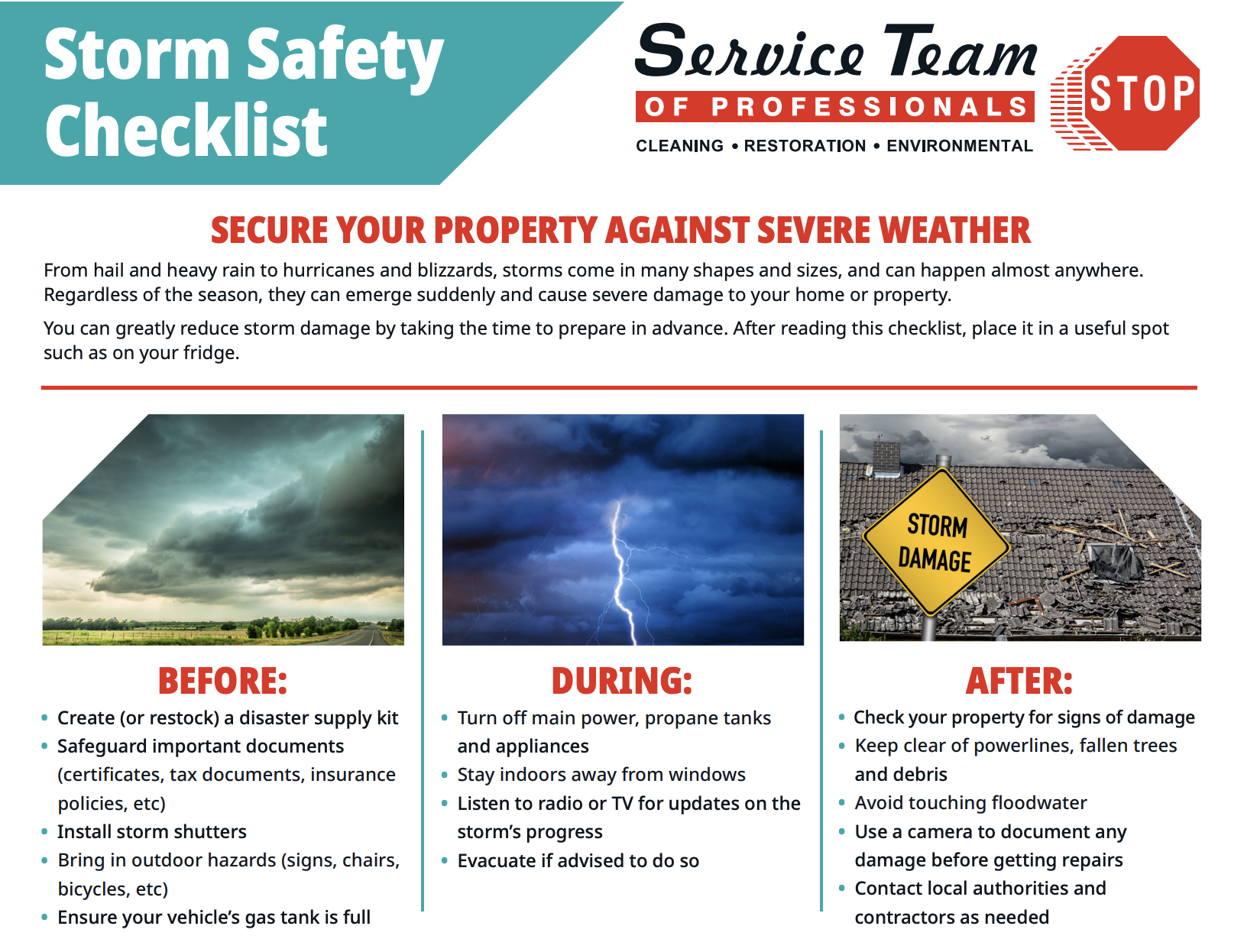 Storm Damage Safety Checklist